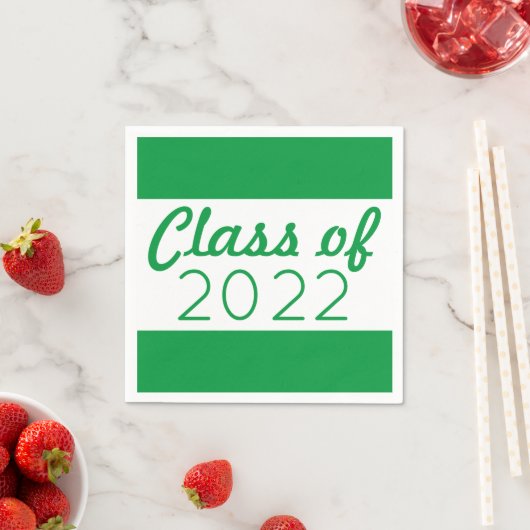 Groen en wit Afstuderen Jaar Servet (Insitu)