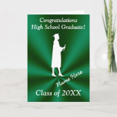 Groen en Wit  Afstuderen Kaarten (Voorkant)