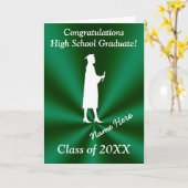 Groen en Wit  Afstuderen Kaarten (Gele Bloem)