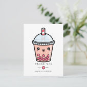 Groen en wit aquarel bloem bruiloft bedankt briefkaart (Staand voorkant)