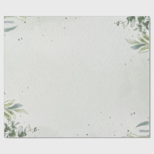 Groen en Wit Aquarel Cadeaupapier