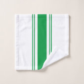 Groen en wit bad handdoek (Wasdoekje)
