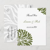 groen en wit Bedankt Kaarten (Voorkant / Achterkant)