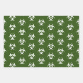 Groen en wit biogevaar inpakpapier vel (Voorkant 3)