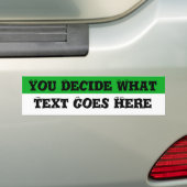 Groen en wit blanco bumpersticker (Op auto)