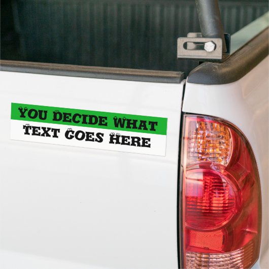 Groen en wit blanco bumpersticker (Op Truck)