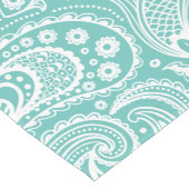 Groen en wit bloemig paisley patroon korte tafelloper (Hoek)