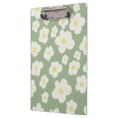 Groen en wit bloemmotief  klembord (Links)