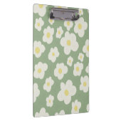 Groen en wit bloemmotief  klembord (Rechts)