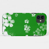Groen en wit bloempatroon Case-Mate iPhone case (Achterkant (horizontaal))