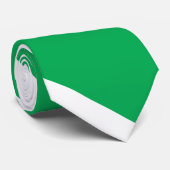Groen en wit Broad University Stripe Stropdas (Opgerold)