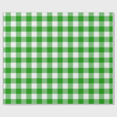 Groen en wit buffelpatroon cadeaupapier (Vlak)