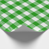 Groen en wit buffelpatroon cadeaupapier (Hoek)