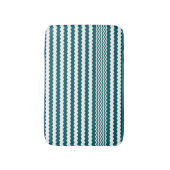 Groen en wit Chevron Design Badmat (Voorkant Verticaal)