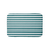 Groen en wit Chevron Design Badmat (Voorkant)