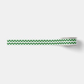 Groen en wit Chevron Grosgrain Lint (Voorkant)