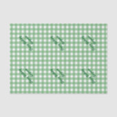 Groen en Wit Classic Gingham Pattern Tissuepapier (Voorkant)