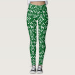 Groen en wit Dala Horse Folk Art Pattern Leggings<br><div class="desc">Feestelijke en leuke leggings met een Zweeds dala-paardenpatroon en volkskunstdecoraties zijn Scandi cool in klassiek groen en wit. Combineer met een dikke,  oversized Fair Isle-trui voor een gezellige en stijlvolle look.</div>