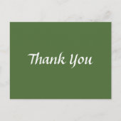 Groen en Wit Dank je wel Klassiek Briefkaart (Voorkant)