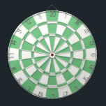 Groen en wit dartbord<br><div class="desc">Groen en wit kunstbord</div>
