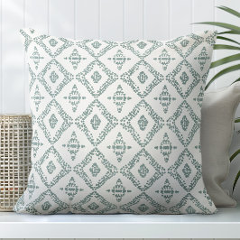 Groen en wit decoratief Sierkussen