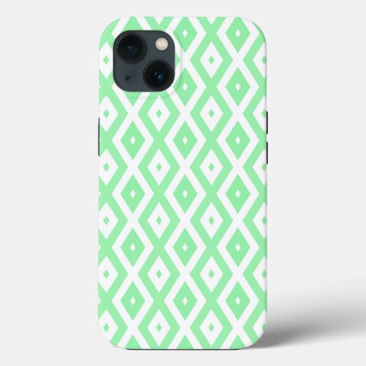 Groen en wit diamant patroon Case-Mate iPhone c Case (Achterkant)