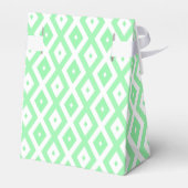 Groen en wit diamantpatroon bedankdoosjes (Achterkant)