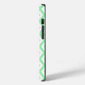 Groen en wit diamantpatroon Case-Mate iPhone case (Achterkant / Links)