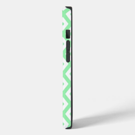 Groen en wit diamantpatroon Case-Mate iPhone case (Achterkant / Links)