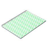 Groen en wit diamantpatroon notitieboek (Linkerzijde)