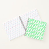 Groen en wit diamantpatroon notitieboek (Binnen)