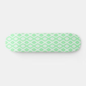 Groen en wit diamantpatroon persoonlijk skateboard (Horizontaal)