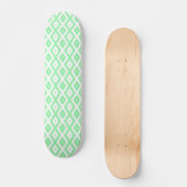 Groen en wit diamantpatroon persoonlijk skateboard (Voorkant)