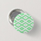 Groen en wit diamantpatroon ronde button 3,2 cm (Voorkant /achterkant)