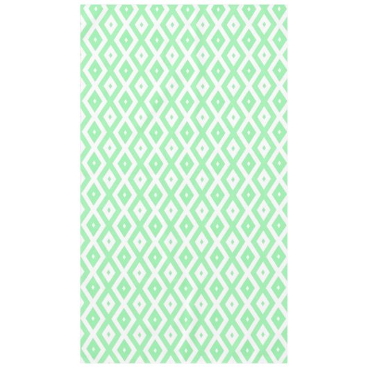 Groen en wit diamantpatroon tafelkleed (Voorkant)
