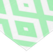 Groen en wit diamantpatroon tafelkleed (Gekanteld)