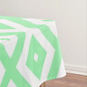 Groen en wit diamantpatroon tafelkleed (Voorbeeld)