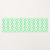 Groen en wit diamantpatroon yogamat (Achterkant (horizontaal))