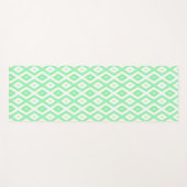 Groen en wit diamantpatroon yogamat (Voorkant (horizontaal))