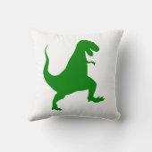 Groen en wit Dinosaur-kussen Kussen (Achterkant)