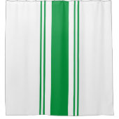 Groen en wit douchegordijn (Voorkant)