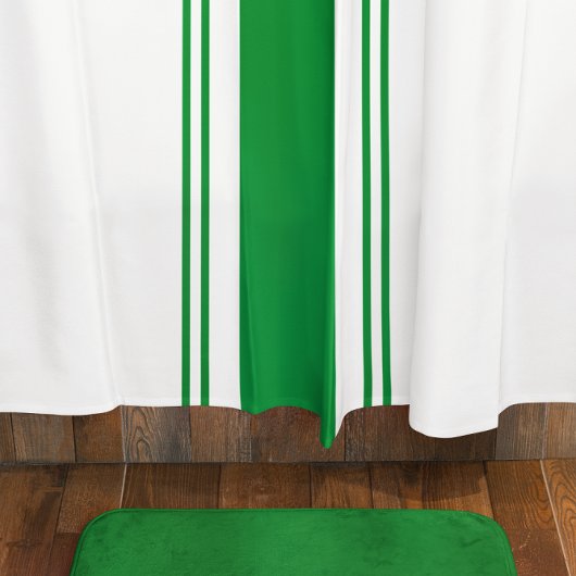 Groen en wit douchegordijn