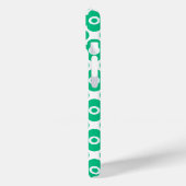 Groen en wit eenvoudig bloemmotief retro Case-Mate iPhone case (Achterkant / Links)