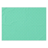 Groen en wit eenvoudig bloemmotief retro tafelkleed (Voorkant (Horizontaal))