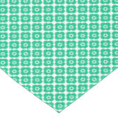 Groen en wit eenvoudig bloemmotief retro tafelkleed (Gekanteld)