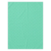 Groen en wit eenvoudig bloemmotief retro tafelkleed (Voorkant)