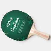 Groen en Wit Eenvoudige Kerstdag Best Tafeltennisbatje (Zijkant)