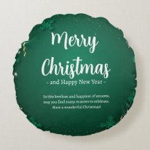 Groen en Wit Eenvoudige Kerstdag Beste (16")