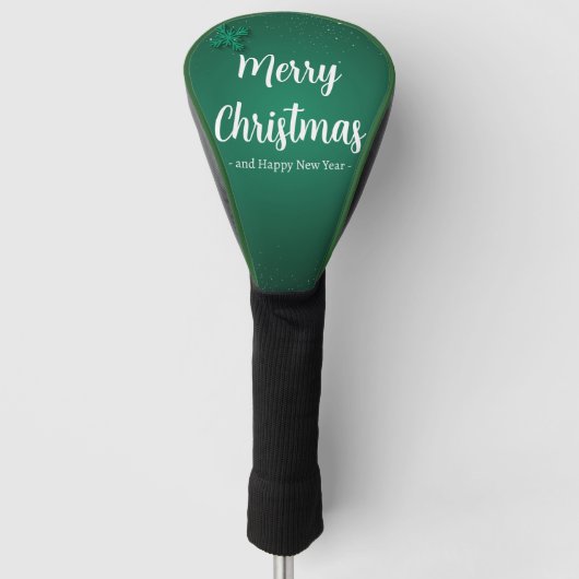 Groen en Wit Eenvoudige Kerstdag Beste Bestuurder Golfheadcover (Voorkant)