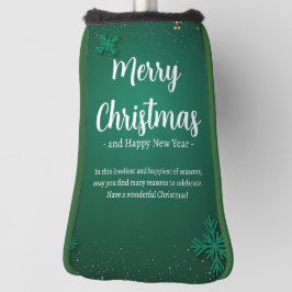 Groen en Wit Eenvoudige Kerstdag Beste Putter Golfheadcover